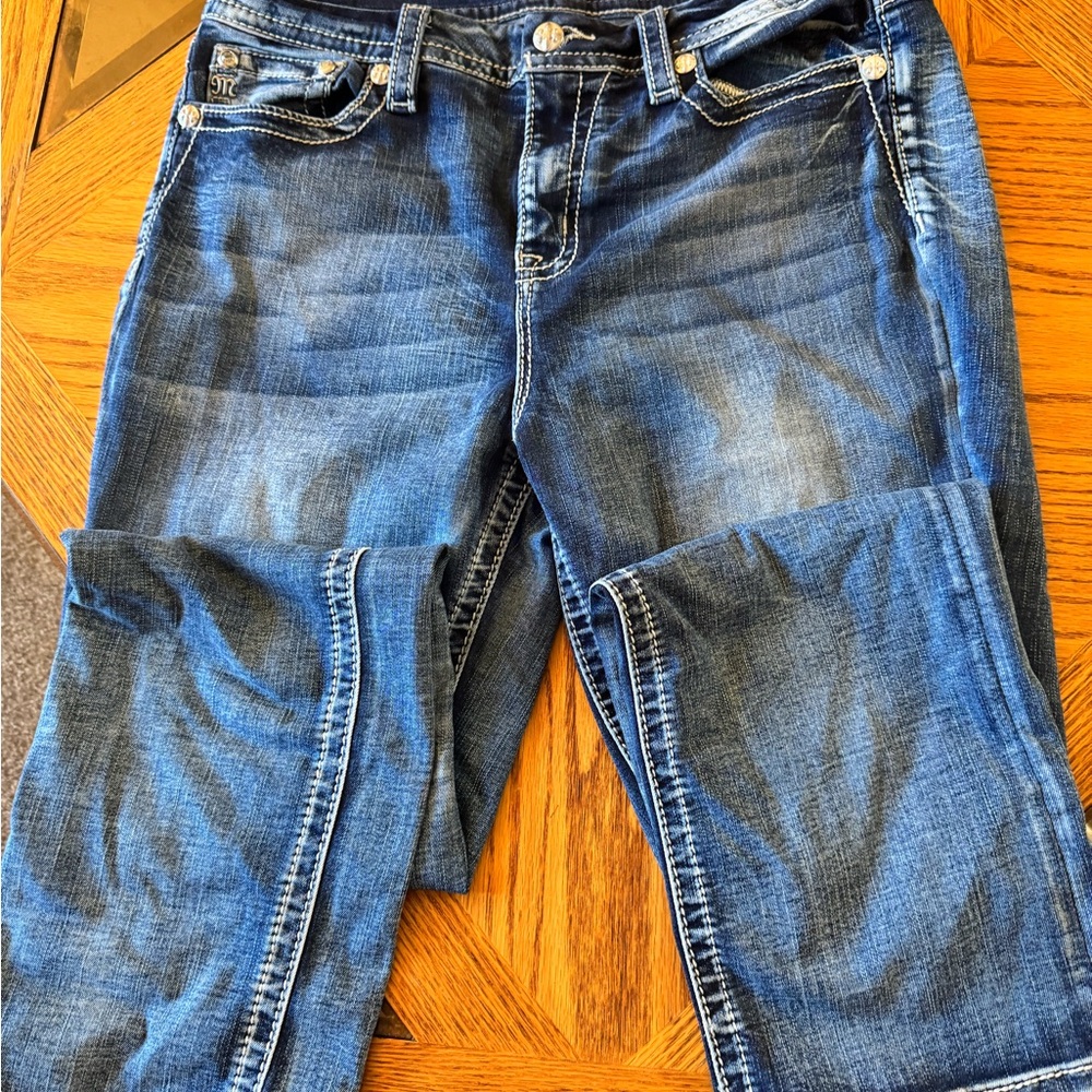Miss Me Blue Straight Leg Jeans Classic Denim